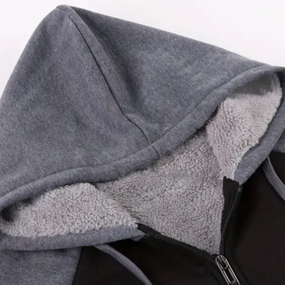 Hoodie för herr, fodrad med sherpafleece – Niels