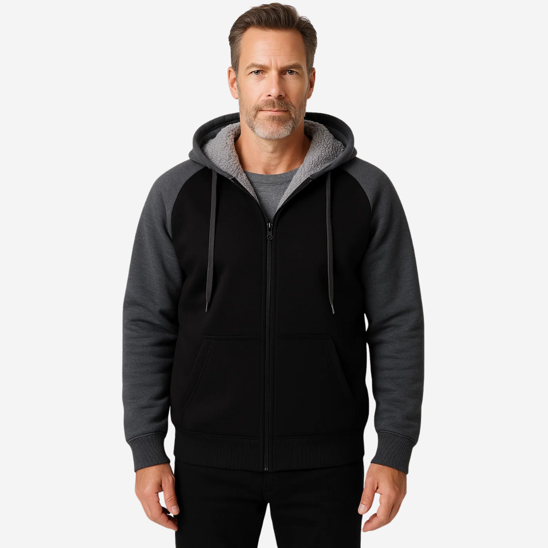 Hoodie för herr, fodrad med sherpafleece – Niels