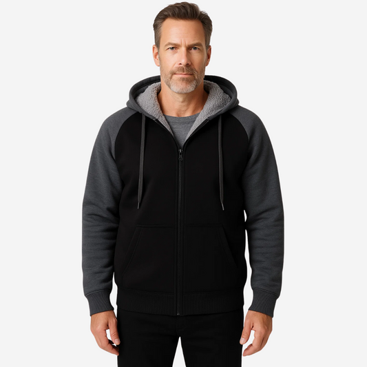 Hoodie för herr, fodrad med sherpafleece – Niels