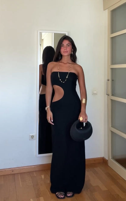Trendy bandeau sommarklänning med stretchpassform – Viviane