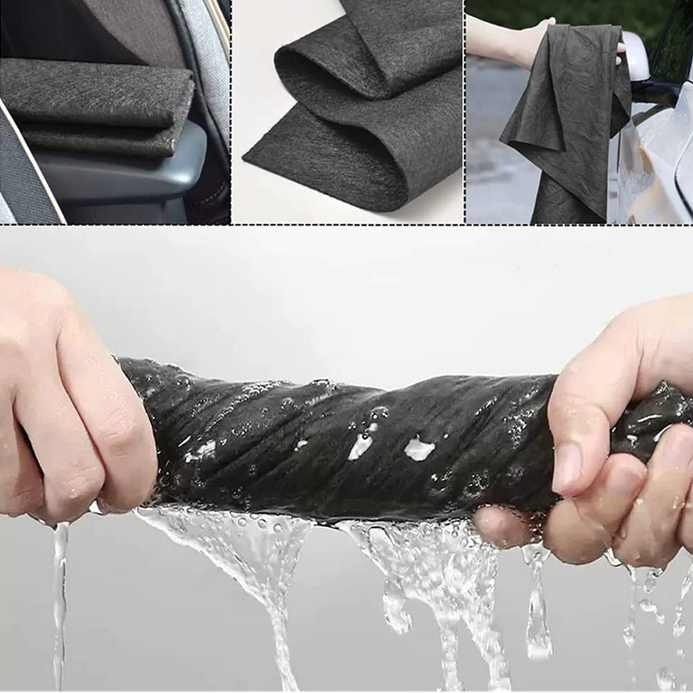 Super saugfähiges Mikrofasertuch, grau, für Auto- und Haushaltsreinigung, wasserabsorbierend.