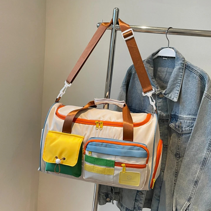 Lättvikts duffelväska med färgblock - FlexaBag