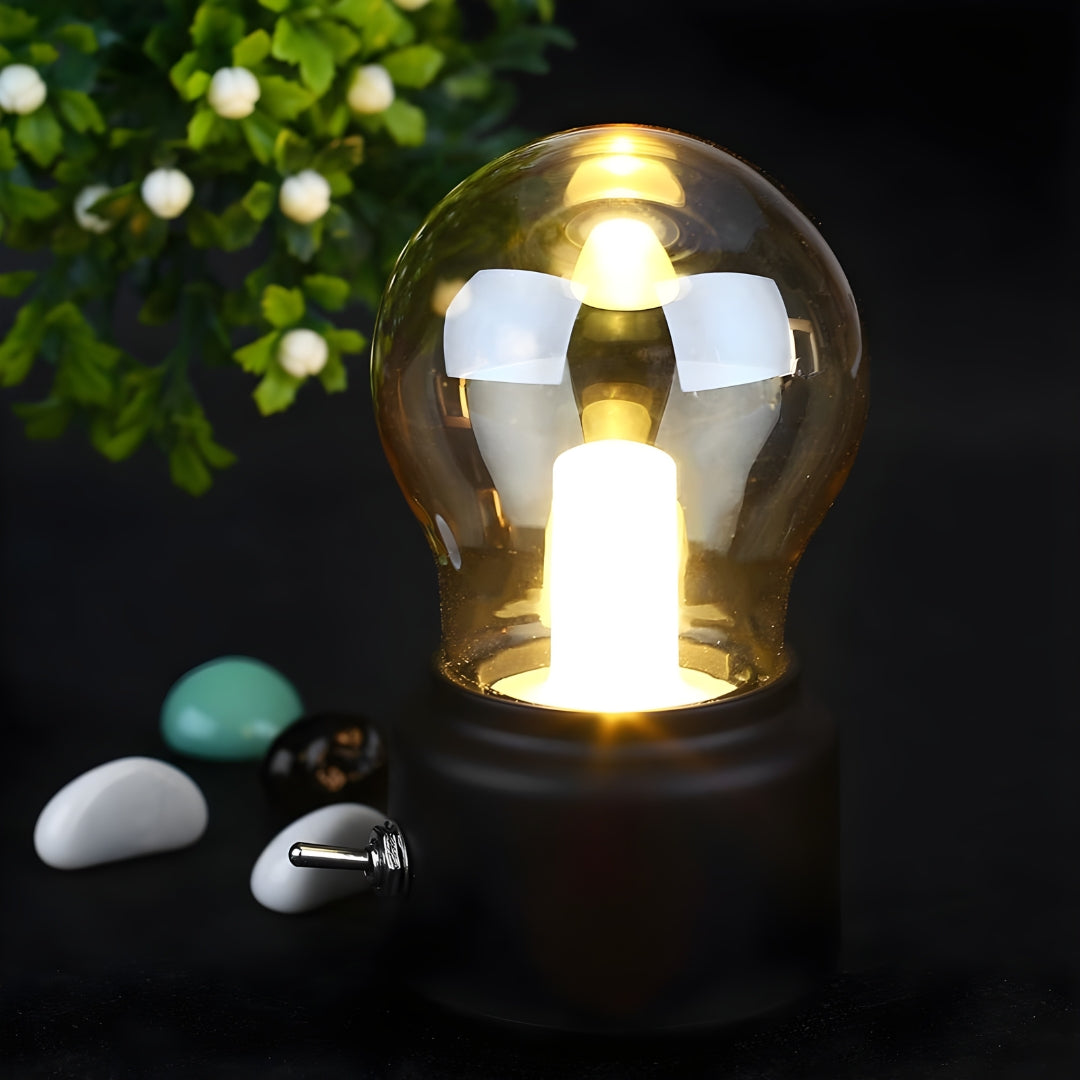 Bärbar retro bordslampa - LumiRetro