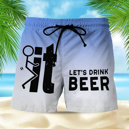 Hawaiishorts för herr med elastisk midja – Fabio