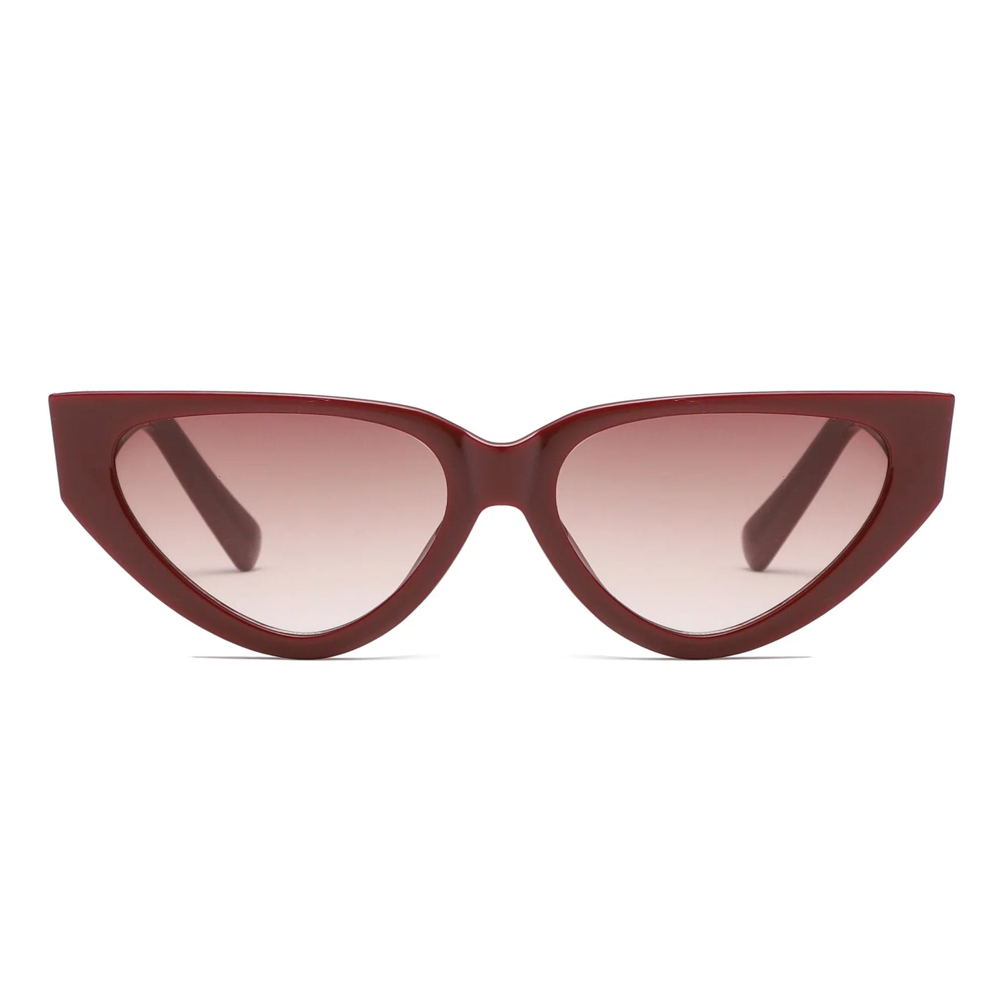 Rote Katzenaugen-Sonnenbrille, Damen, UV-Schutz, modisches Accessoire, Kunststoffrahmen