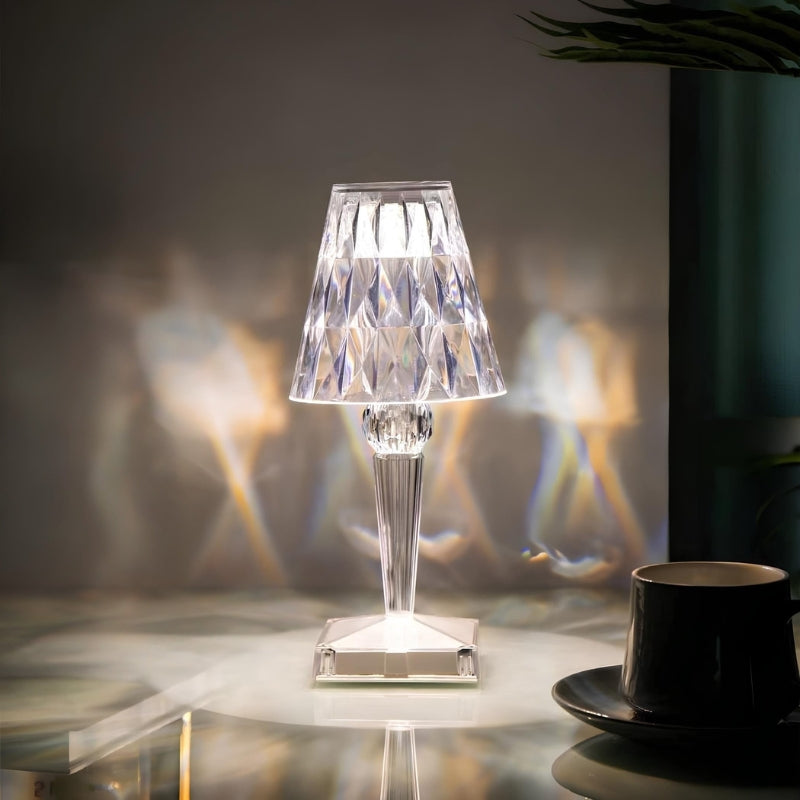 Kristallbordslampa med touch-kontroll - LumeCrystal