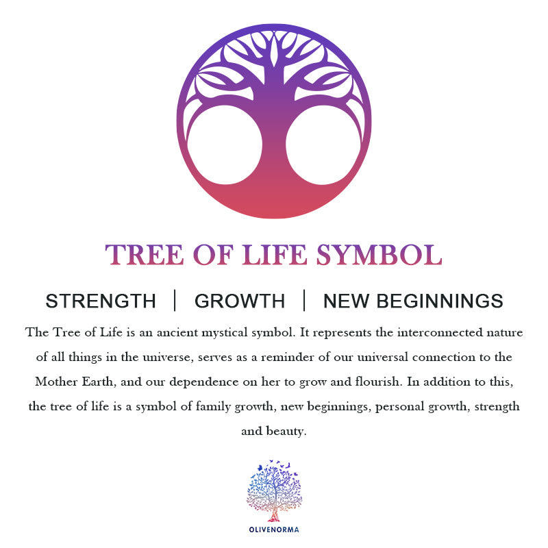 Baum-des-Lebens-Symbol, lila, mystisch, Stärke, Wachstum, Neuanfänge, spirituell, Naturverbundenheit.