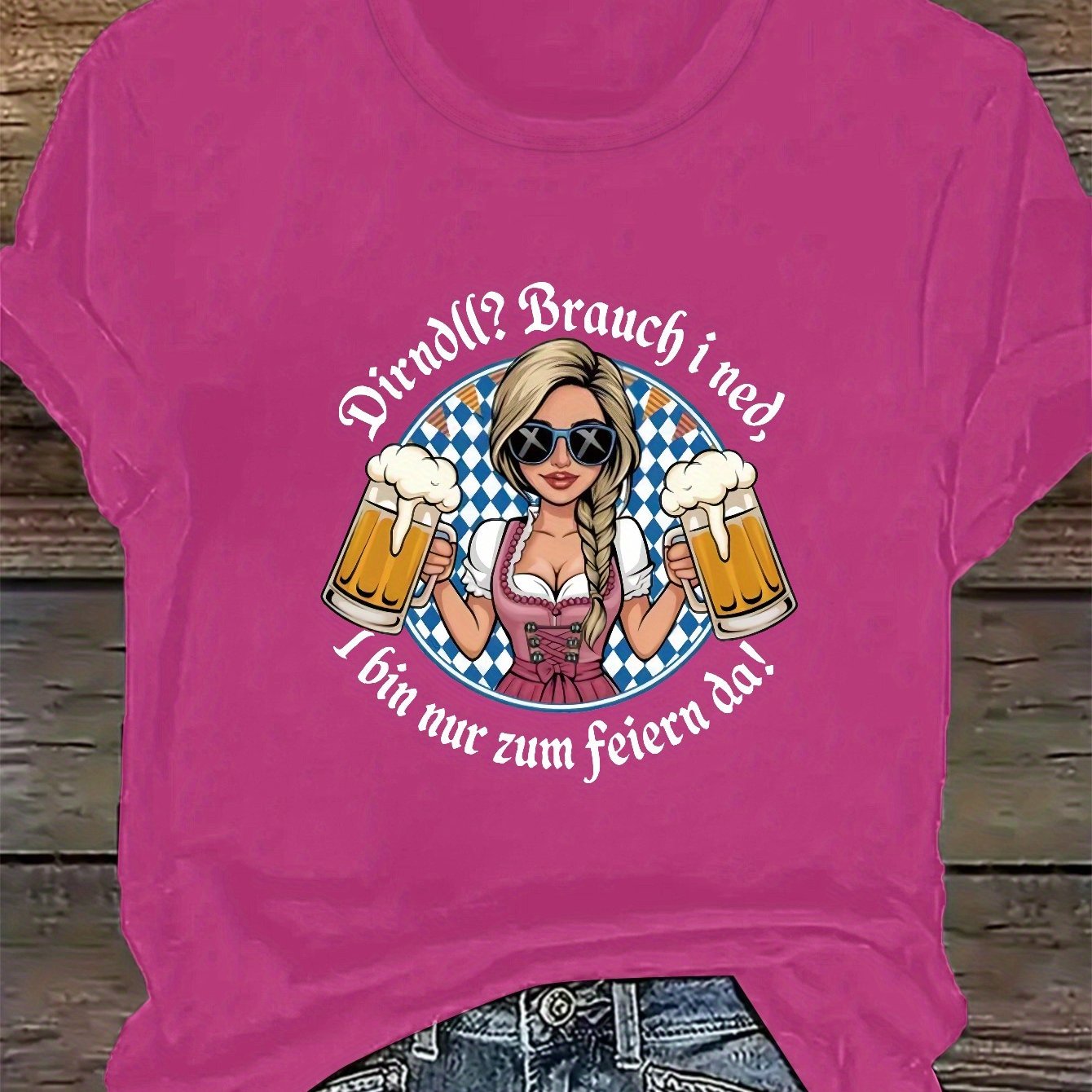 Damer Plus Size kortärmad t-shirt – Liesl Oktoberfest 2026