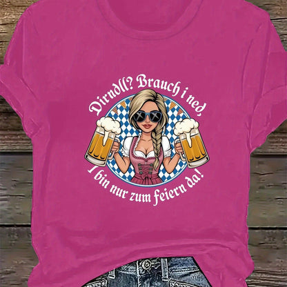 Damer Plus Size kortärmad t-shirt – Liesl Oktoberfest 2026