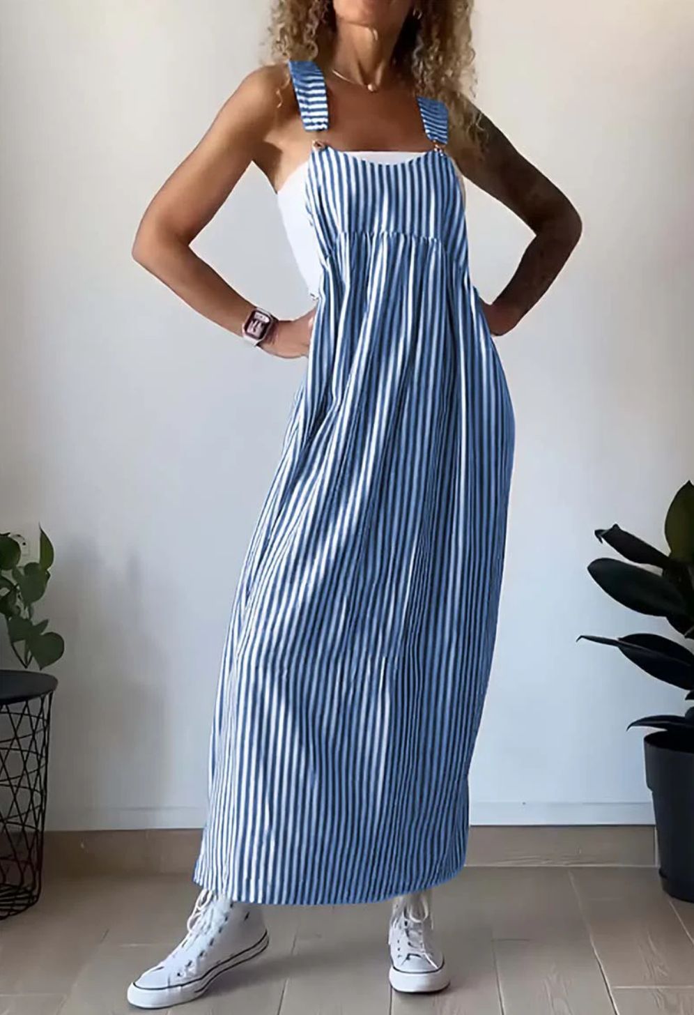 Stilfull randig casual jumpsuit med bekväm passform – Liana