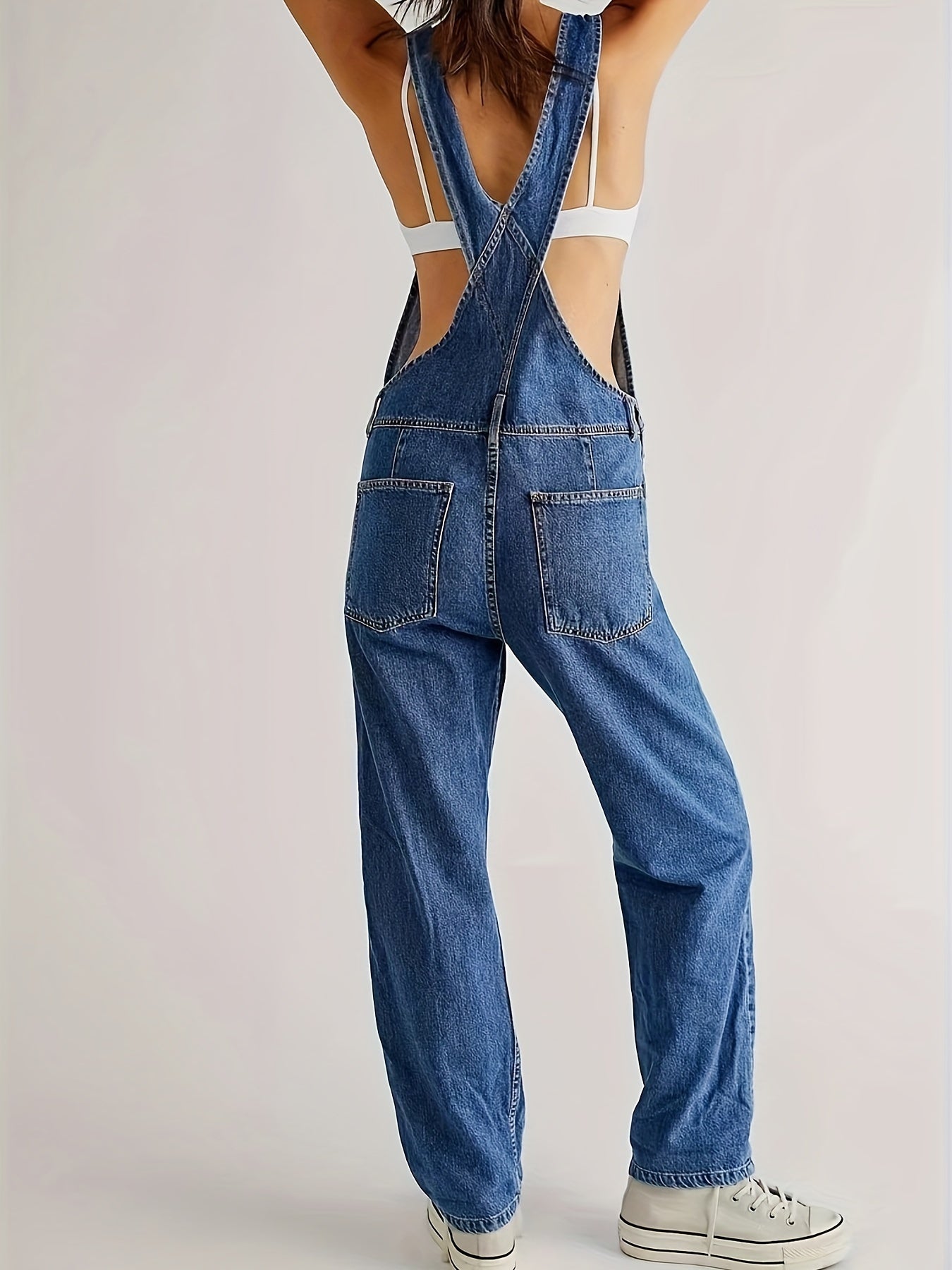 Stilig denimjumpsuit för damer, för alla dagar - CityEase