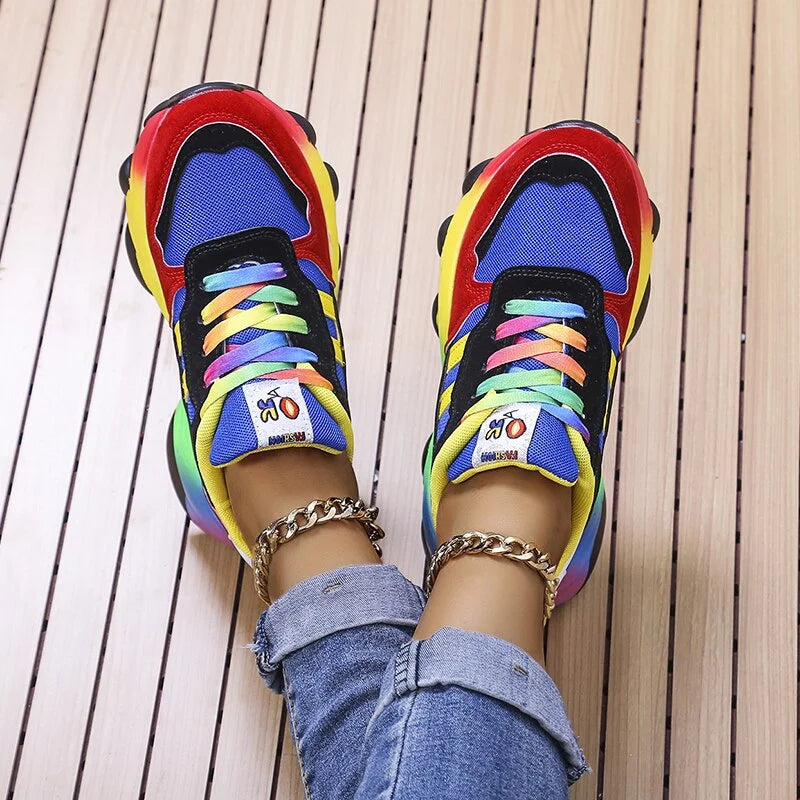 Färggranna dam sneakers – Solenya