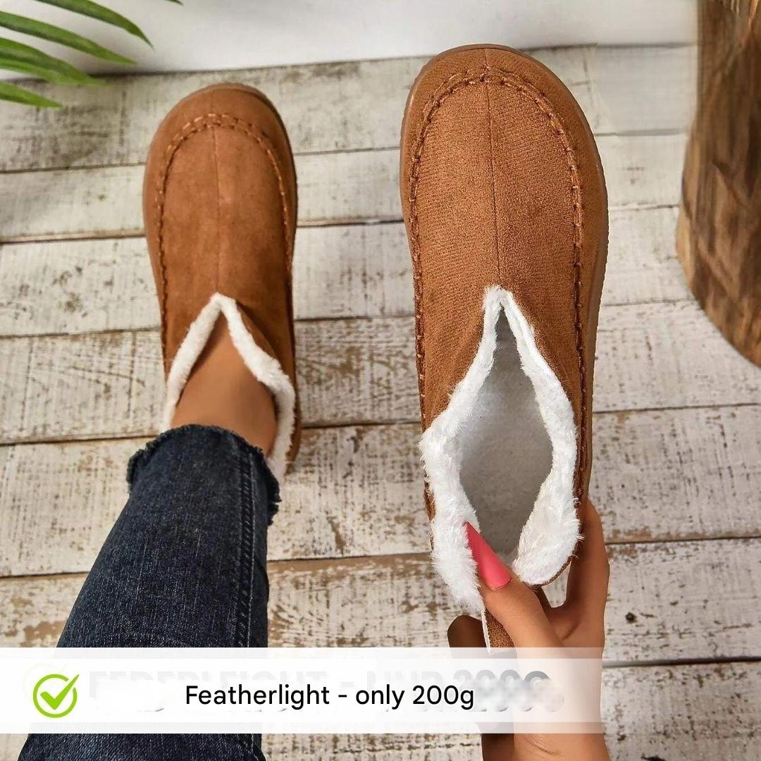 Vinterbarfottofflor med fleecefoder – Amalia