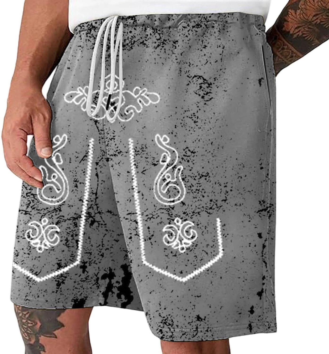 Herrshorts med sliten look och Oktoberfest-tryck – SeppShorts Oktoberfest 2026