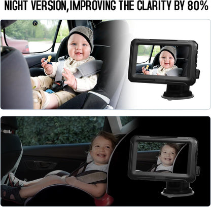 Babyspegel med 1080P-kamera och 4,3-tums skärm – Solvian