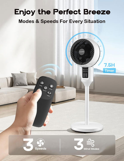 Justerbar golvfläkt med 3D-oscillation – Aerion