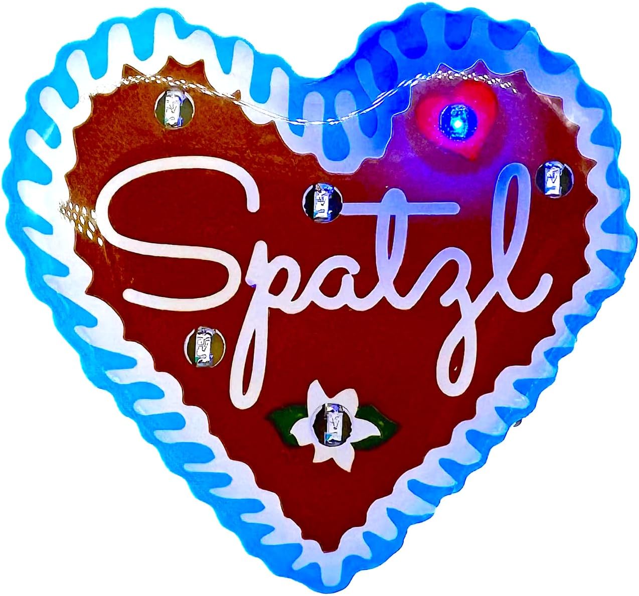 LED-pins med pepparkakshjärtor (4-pack) – HerzGaudi Oktoberfest 2026