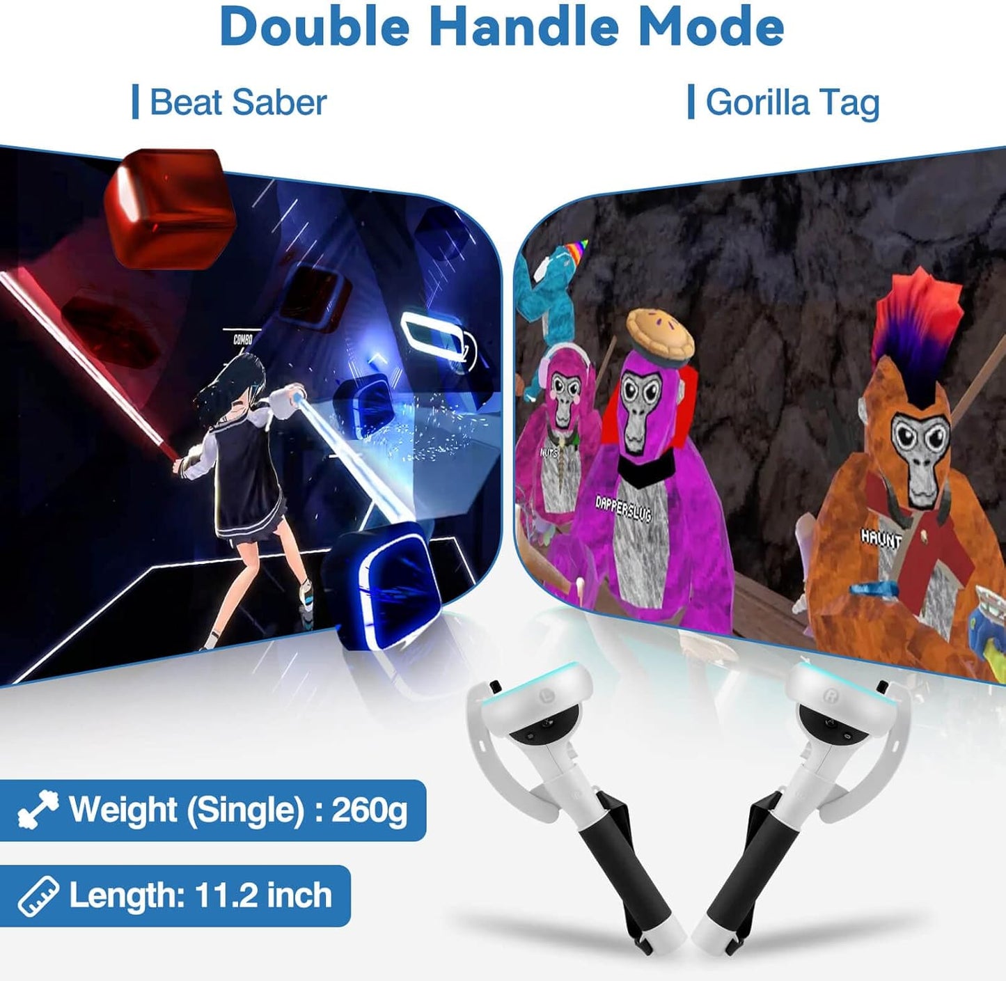 Förlängningshandtag för VR-kontroller till Meta Quest 2 – Kynaro