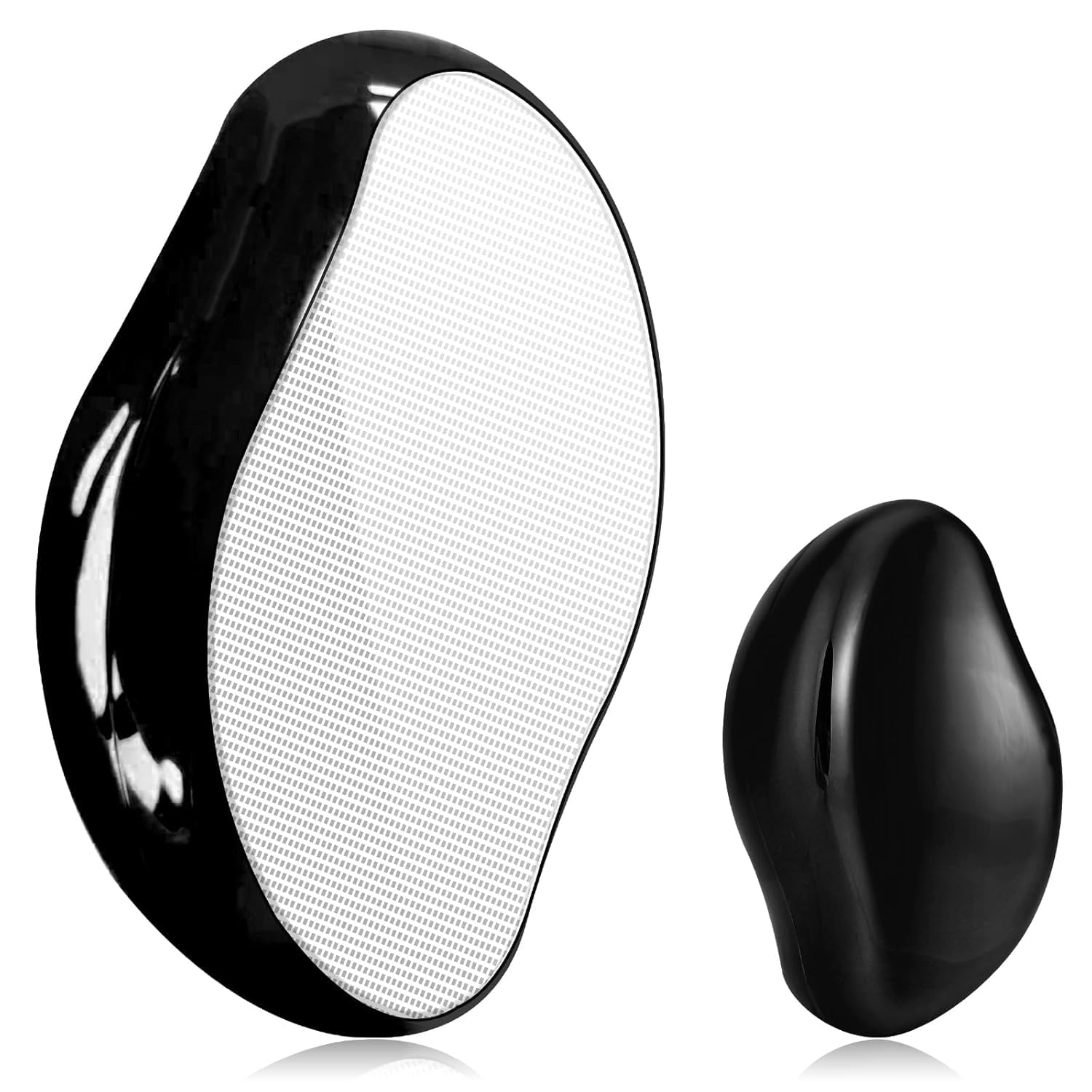 Schwarze Haarbürste, ergonomisch, entwirrend, für glattes Haar, Kunststoff, kompakt, leicht.