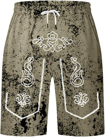 Herrshorts med sliten look och Oktoberfest-tryck – SeppShorts Oktoberfest 2026