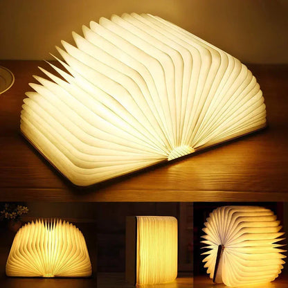 Fällbar boklampa med varmt LED-ljus - StoryGlow
