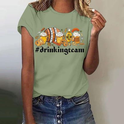 Dam T-shirt med tryck – Veronika Oktoberfest 2026