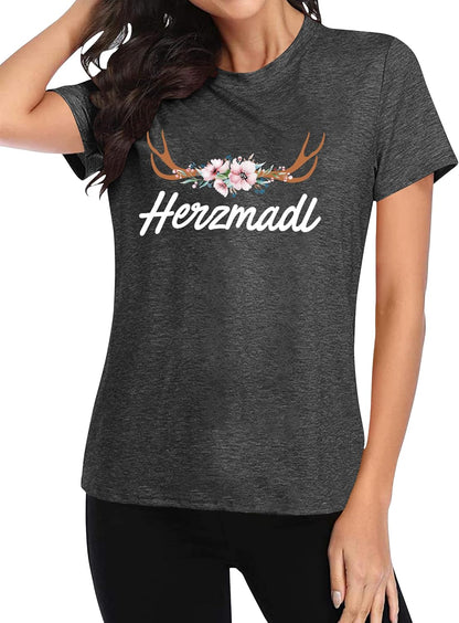 Kortärmad dam-T-shirt med hjärta – Lena Oktoberfest 2026
