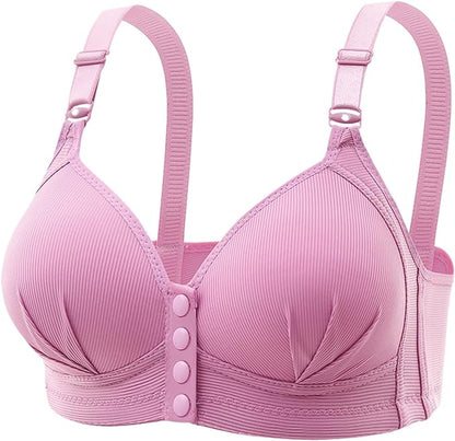 Rosa Damen-BH ohne Bügel, nahtlos, verstellbare Träger, bequem, stützender Stoff.