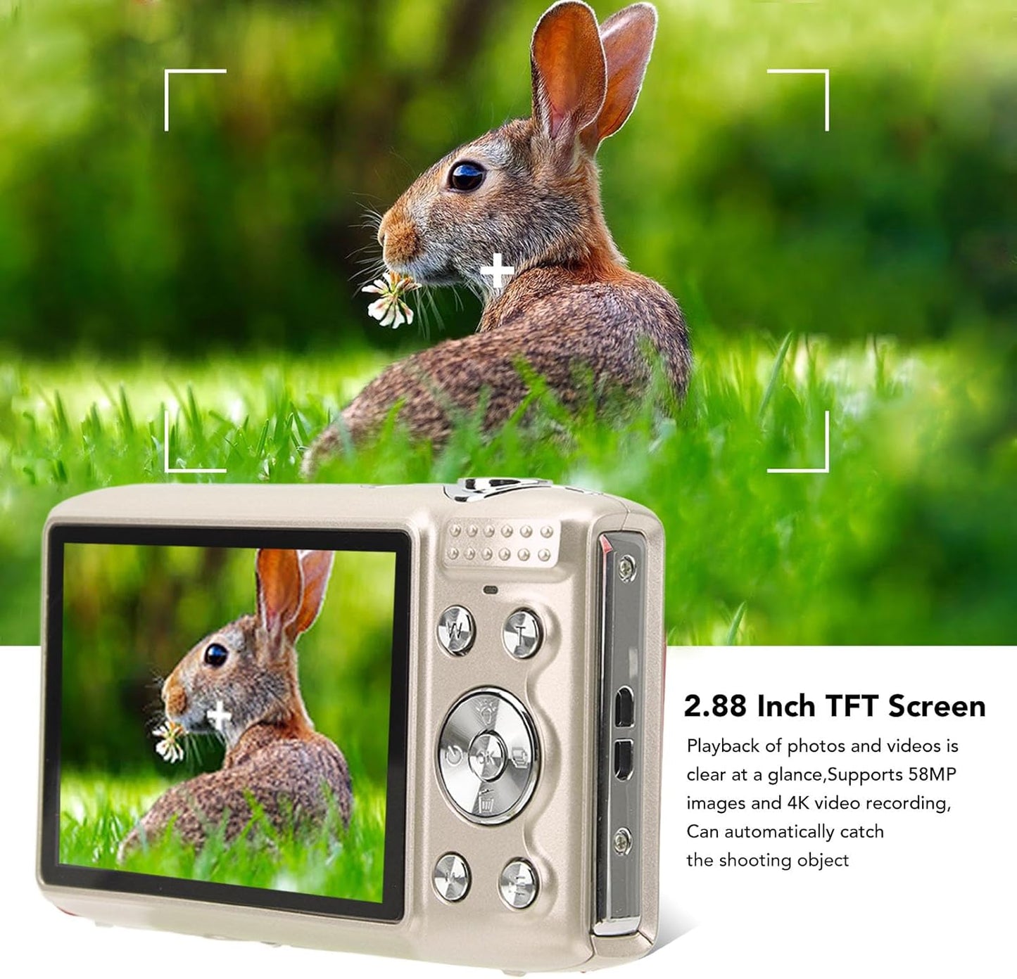 4K kompakt digitalkamera med 58 MP-bilder och 16x zoom – Lumora