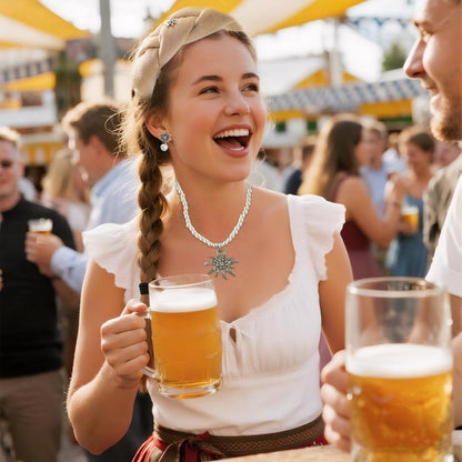 Edelweiss smyckeset med pärlor – TrachtenZauber Oktoberfest 2026