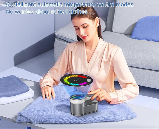 Bärbart reseångstrykjärn 1200 W med 6 lägen och AU-kontakt