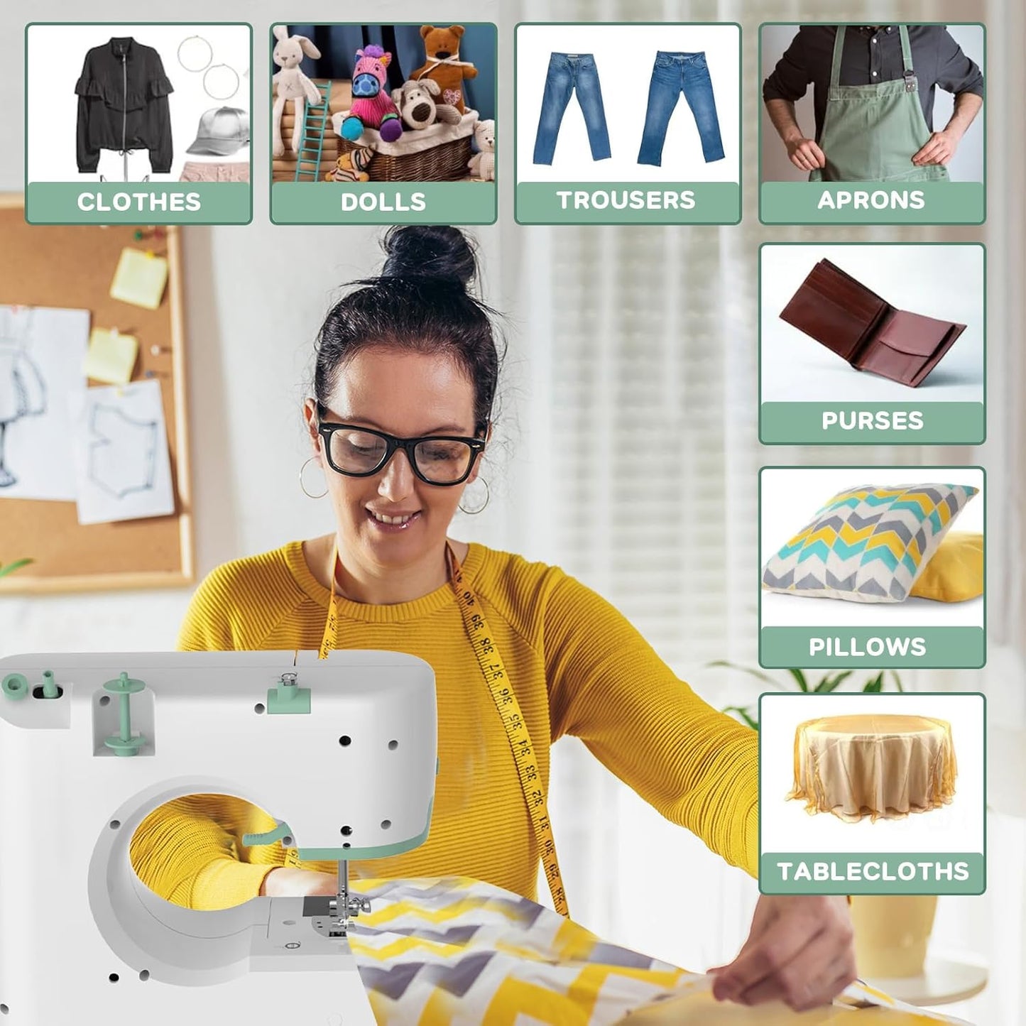 Bärbar symaskin med 12 sömmar och förlängningsbord – StitchPro