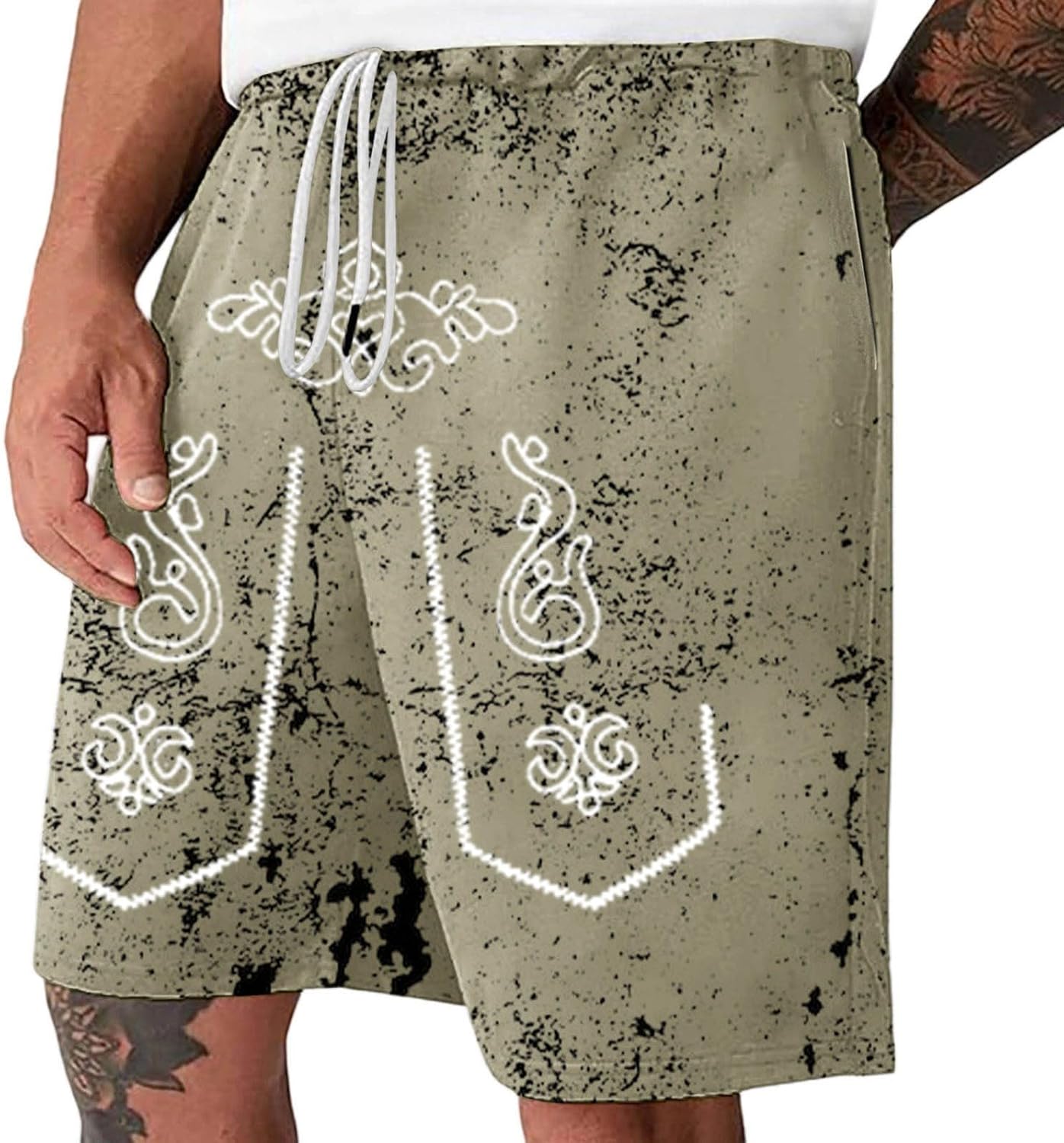 Herrshorts med sliten look och Oktoberfest-tryck – SeppShorts Oktoberfest 2026