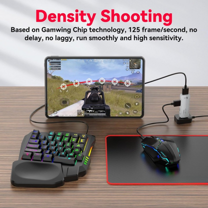 RGB-gamingtangentbord och muscombo – Ergonomiskt adapterset för handkontroll – Zyvorn