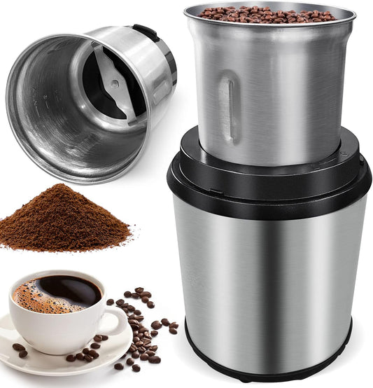 Elektrisk kaffe- och kryddkvarn med avtagbar kopp – BrewMate