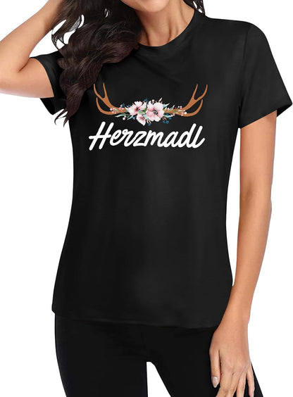 Kortärmad dam-T-shirt med hjärta – Lena Oktoberfest 2026