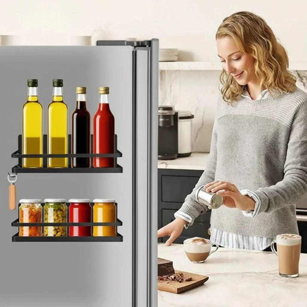 Set med borrfria magnetiska kryddhyllor – Vespera