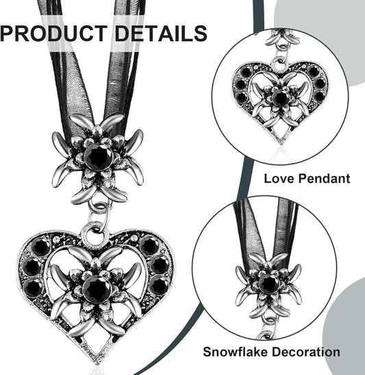 Edelweiß smyckeset med hjärtanhängare – BergMystik Oktoberfest 2025