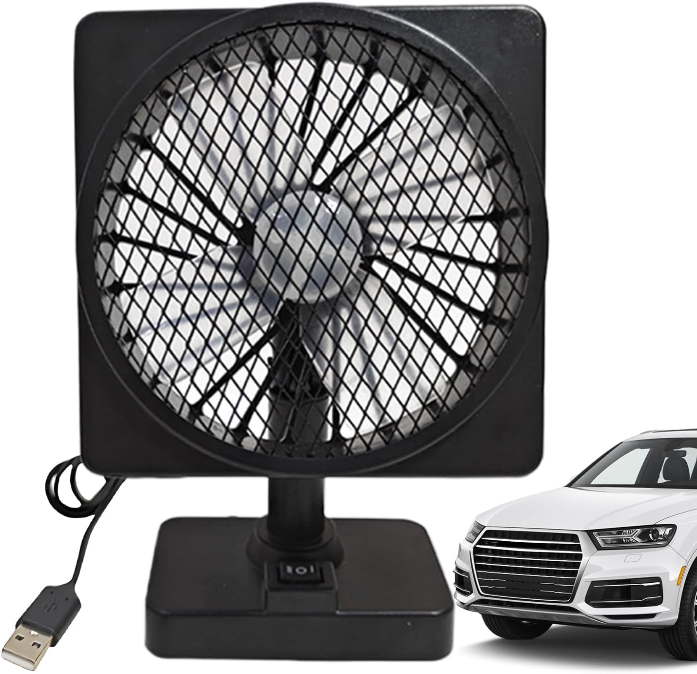 12V USB-luftcirkulator för bilens luftkonditionering, kylfläkt med 360° rotation (1+1 GRATIS) – Aurovent