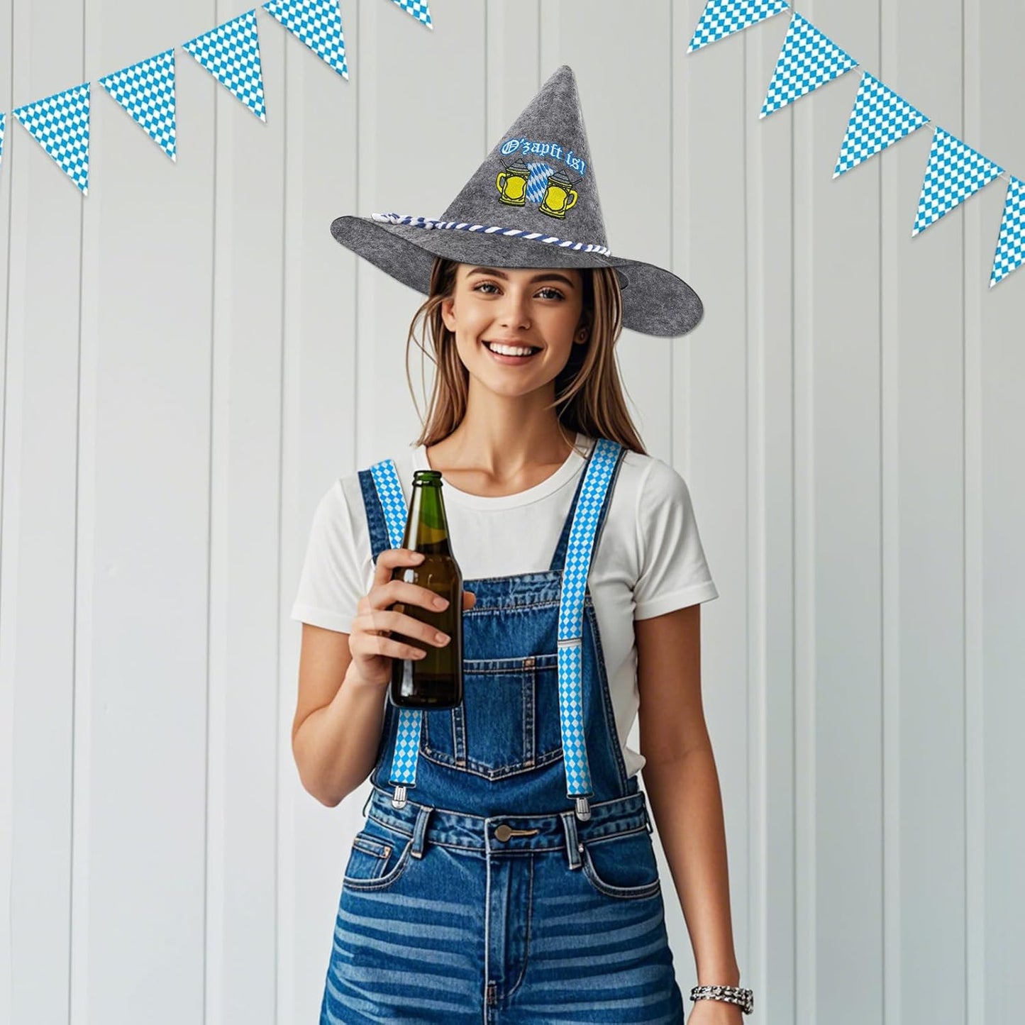 Lederhosen-set med hatt och hängslen – WiesnHeld Oktoberfest 2026
