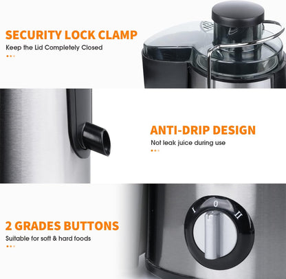 Kallpressad juicepress med 3 hastigheter – JuicePro