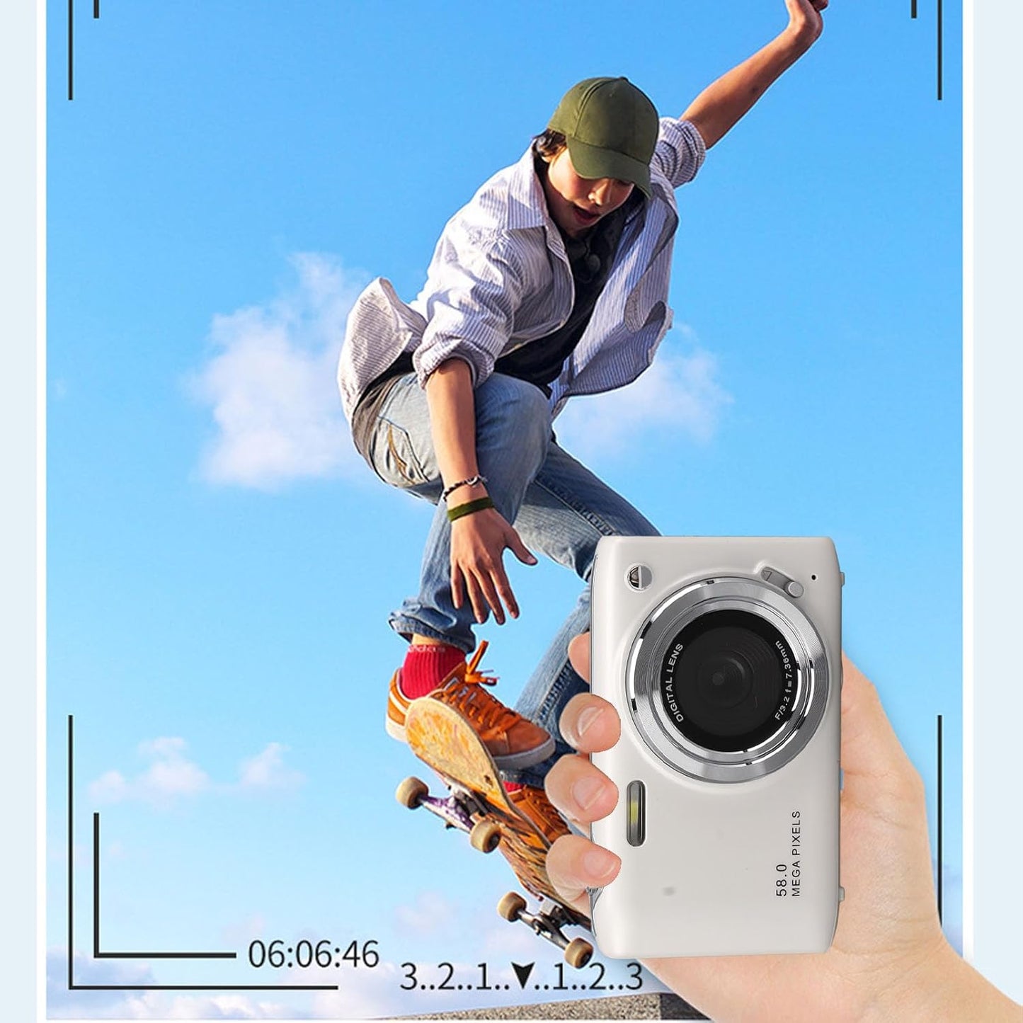 4K kompakt digitalkamera med 58 MP-bilder och 16x zoom – Lumora