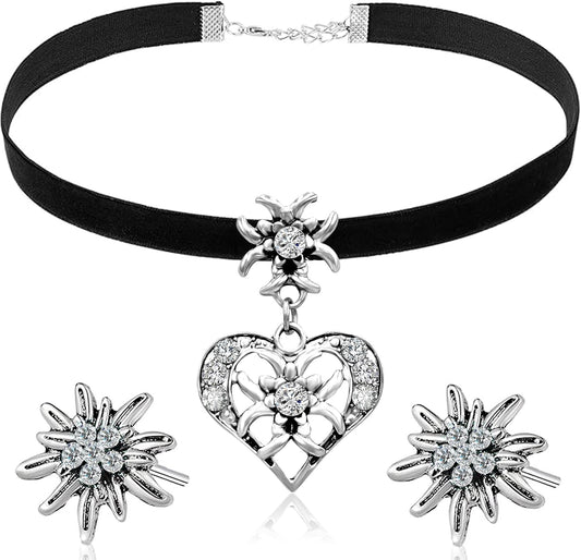 Edelweiss smyckeset med hjärtanhang – Hjärtsken Oktoberfest 2025