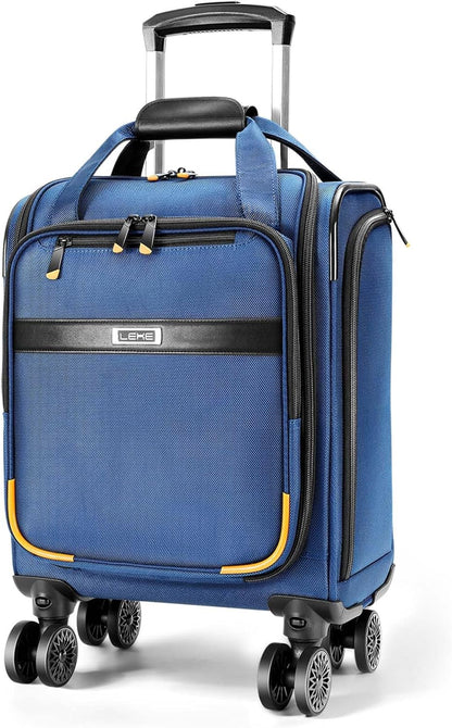 Flygbolagsgodkänt handbagage för under sätet med spinnerhjul och laptopfack