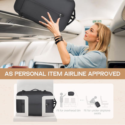 40 L expanderbar vattentät reseryggsäck med USB-port och 17-tums laptopfack – AirVoyage