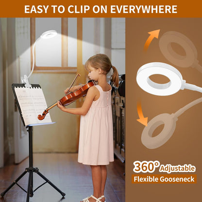 3 färglägen LED-klämlampa för skrivbord med flexibel svanhals – Selvara (1+1 GRATIS)