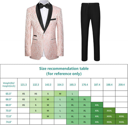 Rosa Herren Smokingjacke mit schwarzem Revers, florales Muster, elegante Abendmode.