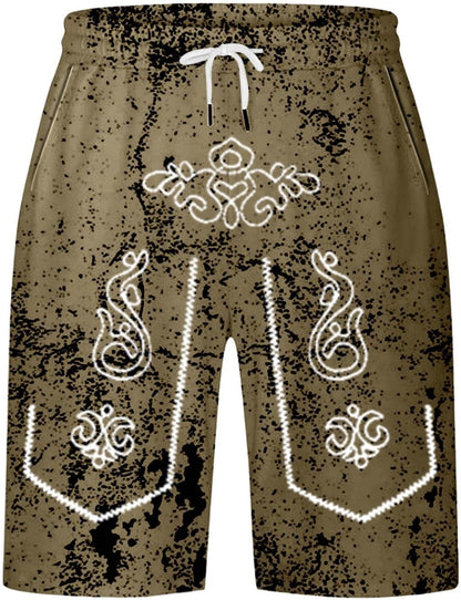 Herrshorts med sliten look och Oktoberfest-tryck – SeppShorts Oktoberfest 2026