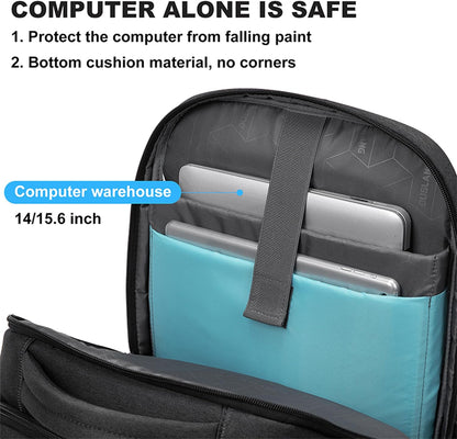 Vattentät laptop- och reseryggsäck med organiserade fack