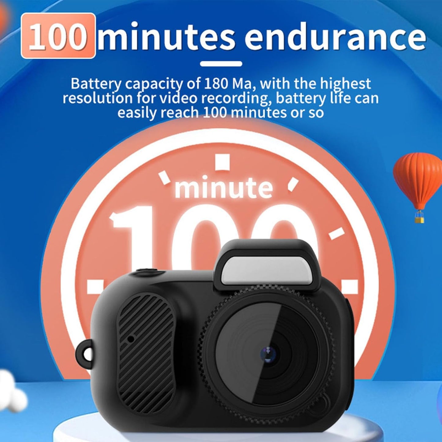 Mini-digitalkamera 1080P med färgskärm och 100 minuters batteritid – Lurevo (1+1 GRATIS)